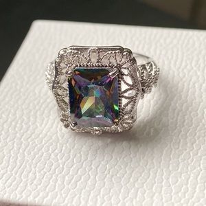 926 Silver Gemstone Ring